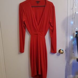 Express womens backless red dress size L